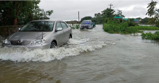 পানির নিচে সুনামগঞ্জ-তাহিরপুর সড়ক, যোগাযোগ বিচ্ছিন্ন