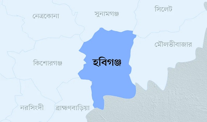 হবিগঞ্জের ম্যাপ